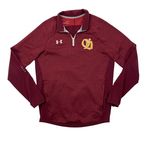 Under Armour Qualifier Sweatshirt Men S Small Raisin Red ColdGear Outdoor Active - Picture 1 of 13